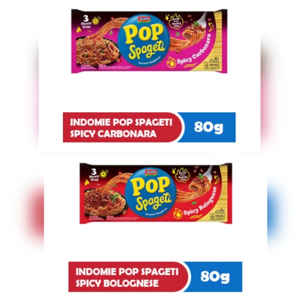 

Indomie Pop spageti spicy Carbonara / Spicy Bolognese 84gr