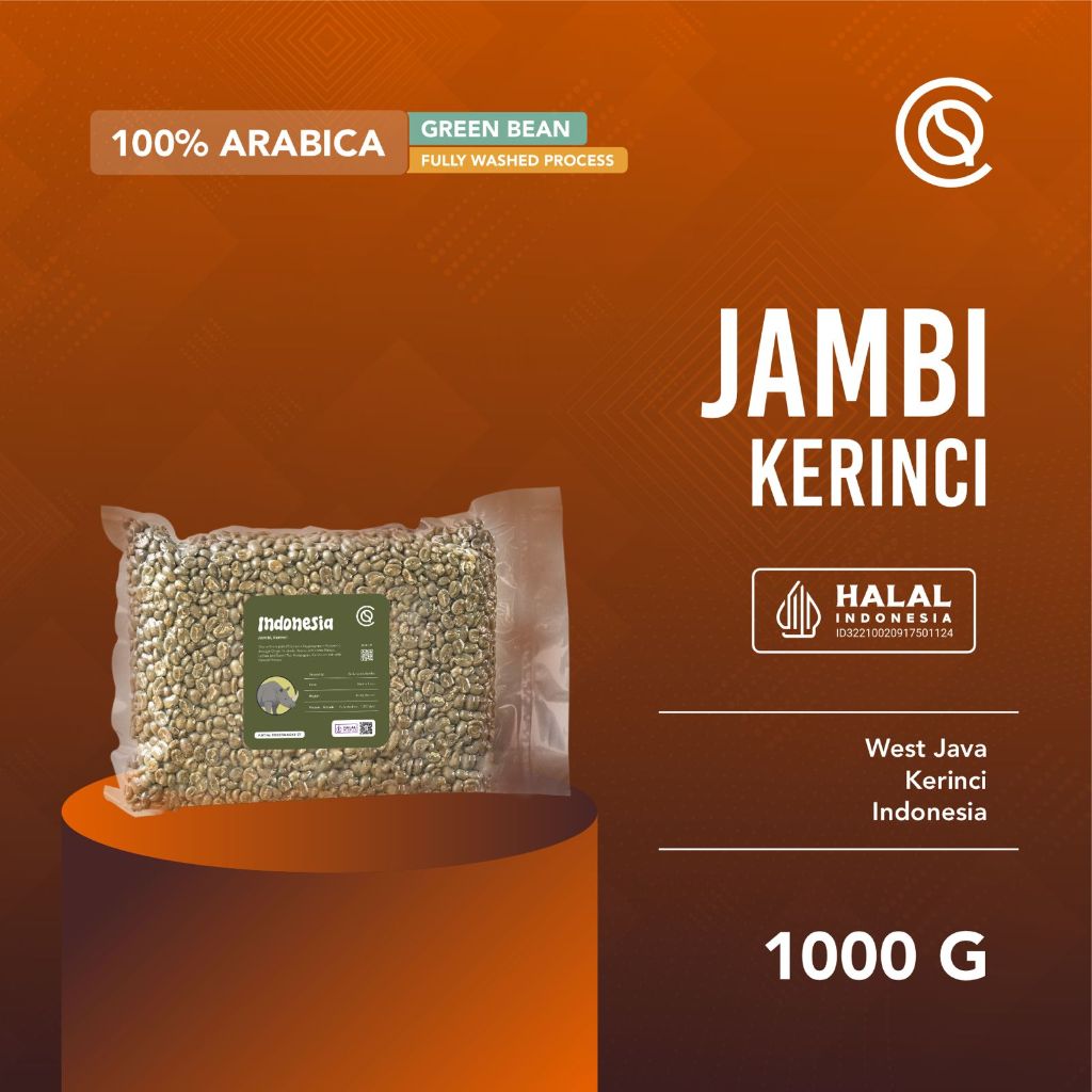 

Biji Kopi Arabika JAMBI Kerinci Washed Arabica Green Beans