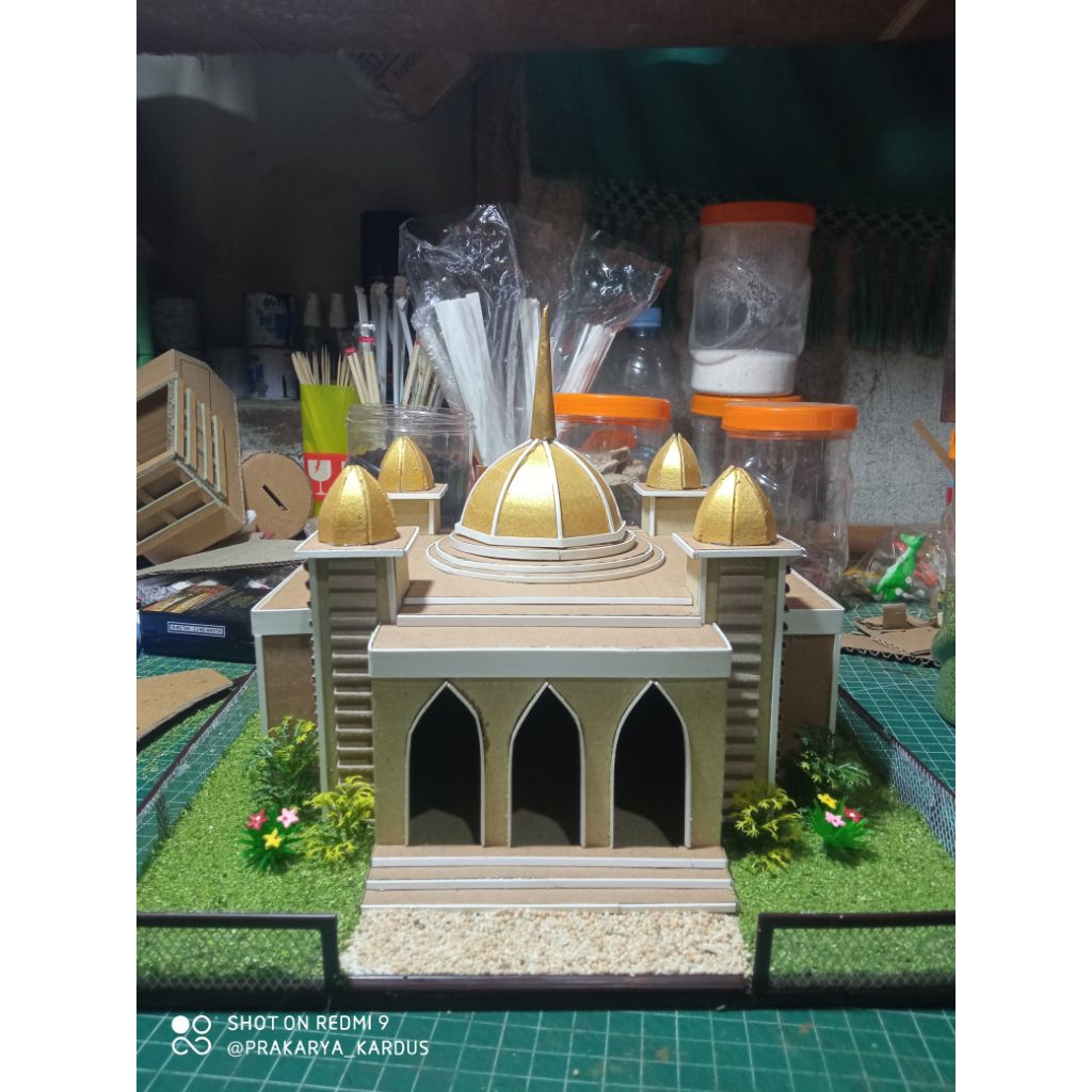 

masjid prakarya kardus 229 / kerajinan / craft ukuran besar -+ 30x27