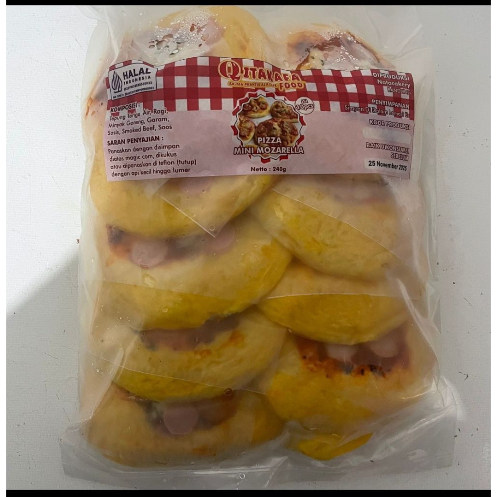 

pizza mini frozen isi 10 halal murah bandung