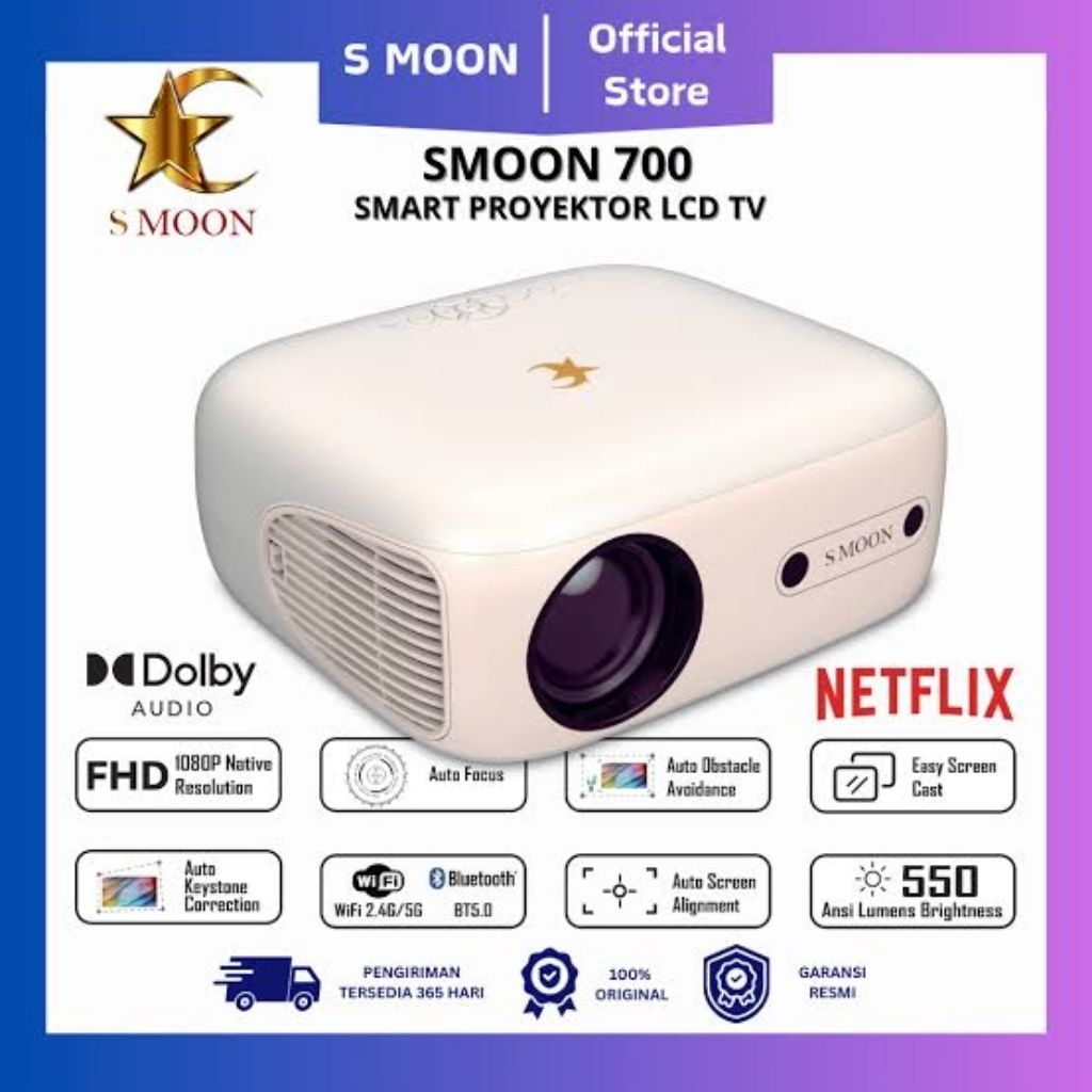SMOON700 SMART PROYEKTOR LCD - LINUX - DOLBY AUDIO - NETFLIX ...