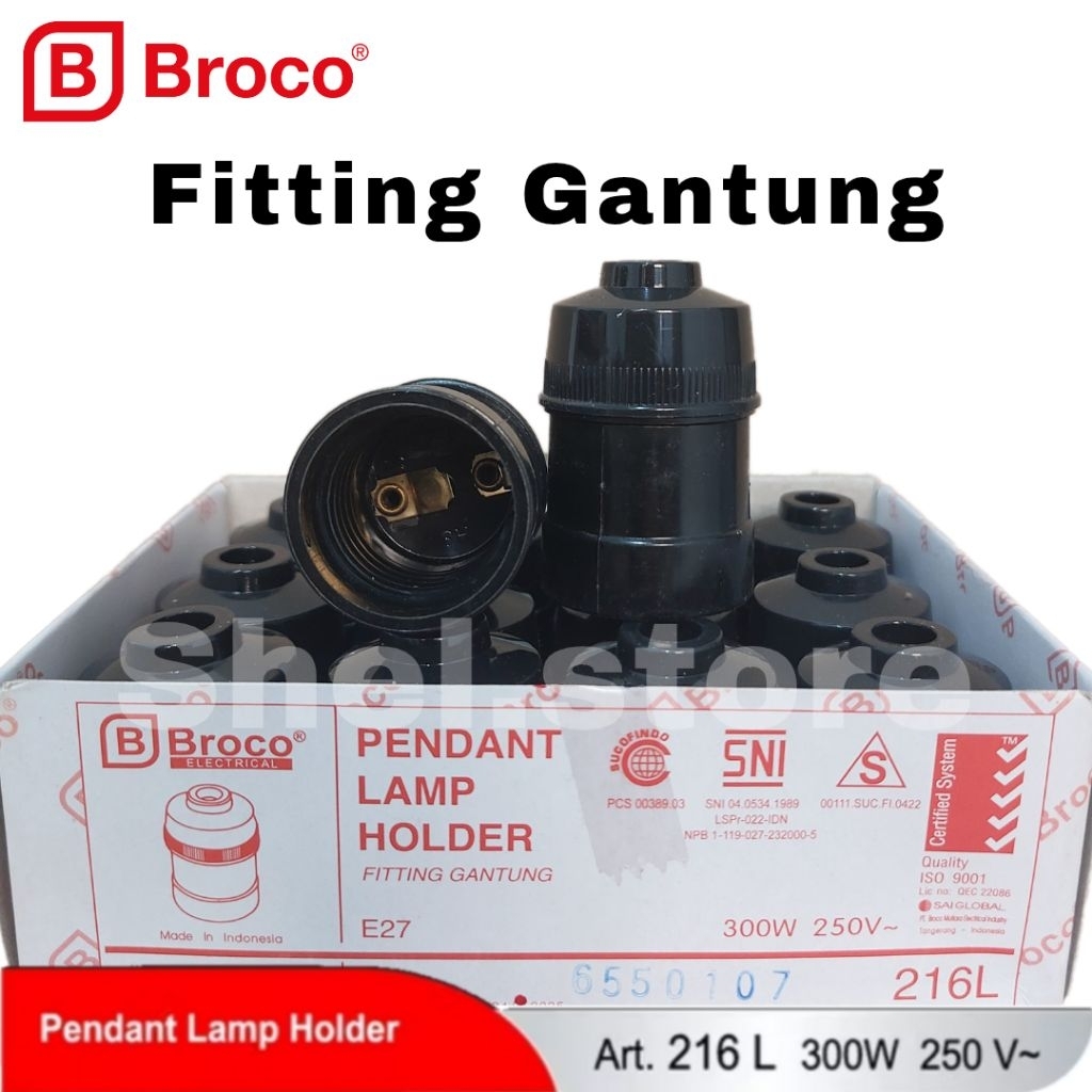 Broco Fitting Gantung Kuningan | Fitting Lampu Gantung | Fiting Lampu Broco | Fitting Lampu Bulat