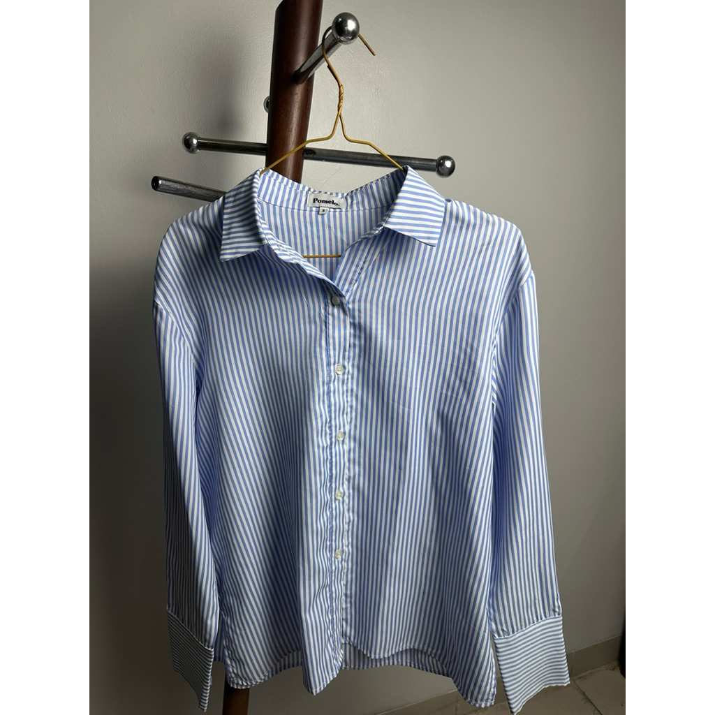 kemeja garis pomelo