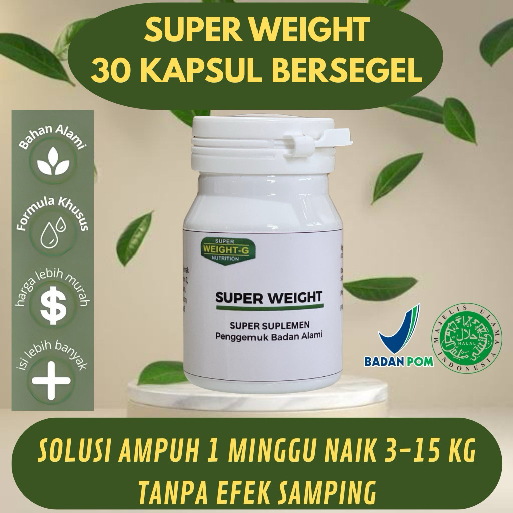 [PROMO FLASH SALE] SUPER WEIGHT GAIN Kapsul Susu Terbukti Ampuh Menambah Berat Badan- Jamu Penggemuk