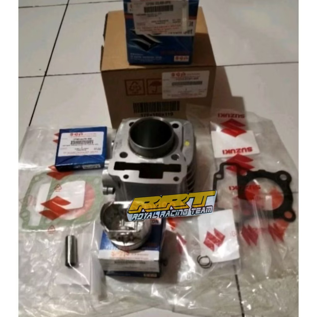 Blok Seher Piston 1Set Paking Suzuki Shooter Smash Fi 115, Shooter 115 Asli Original
