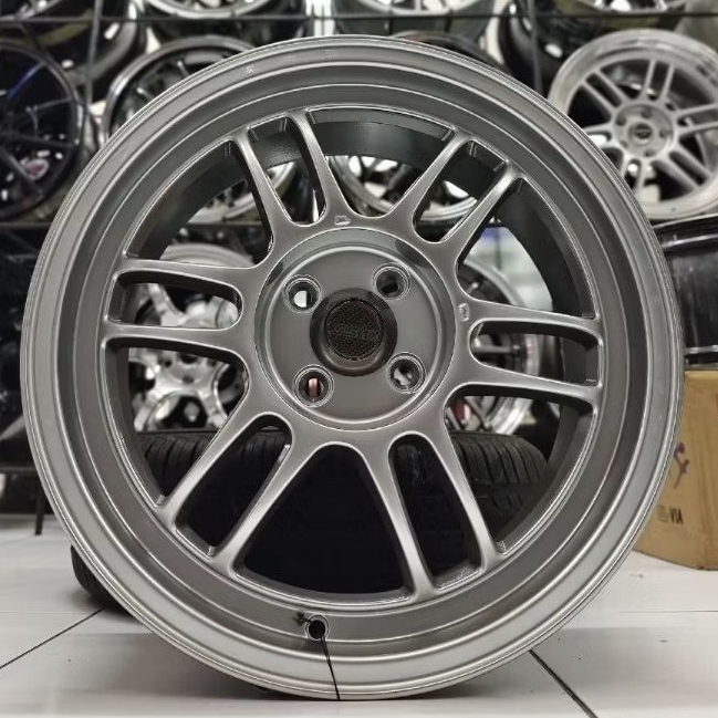Velg Mobil Ring 17 SSW Silver Black PCD 4x100 ET42 untuk Jazz Yaris Vios