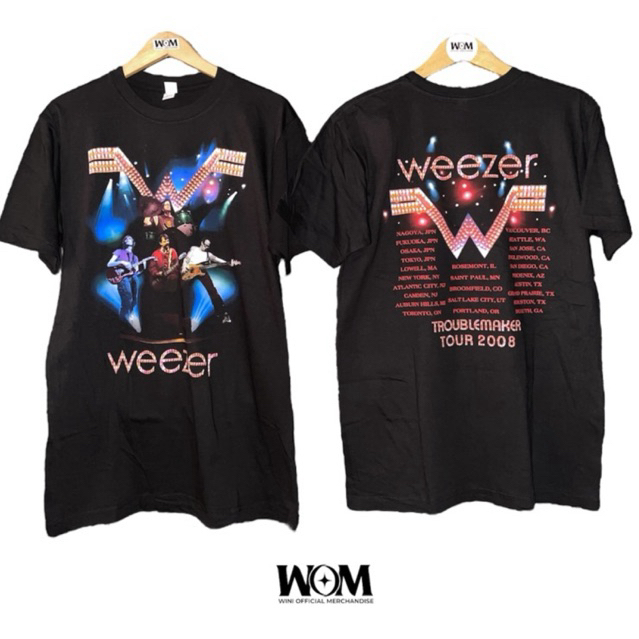 Kaos Band Weezer - Trouble Maker Tour 2008 Vintage