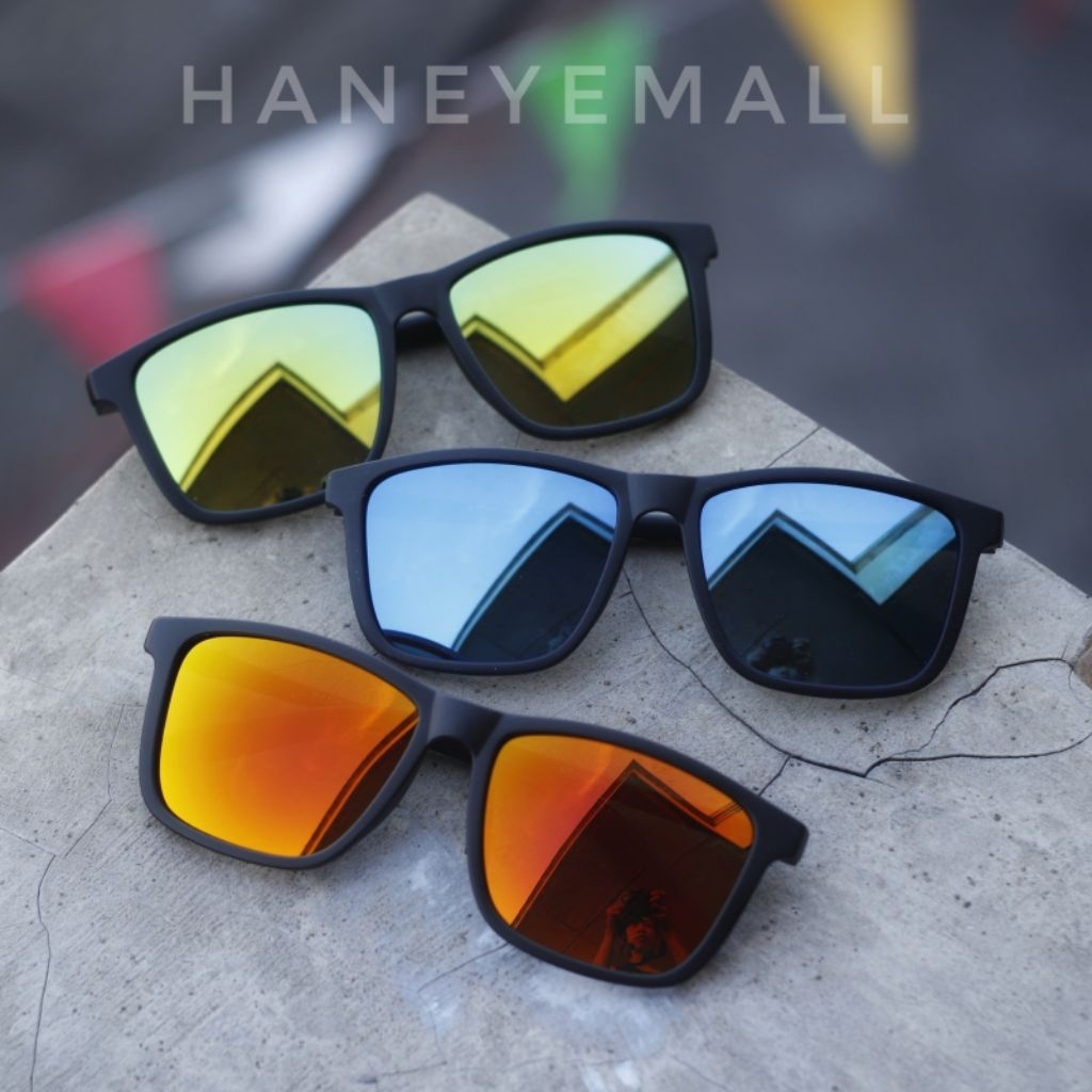 Kacamata Hitam / Kacamata Fashion Pria Wanita / Kacamata Mirror Outdor / Kacamata Gagang Kecil 114