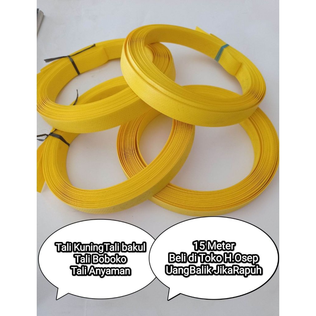 

Tali Bakul / Tali Kelakat / Tali Kuning / Tali Boboko / Bahan Bergaris / Tali Sangat Kuat / Cocok untuk Kerajinan