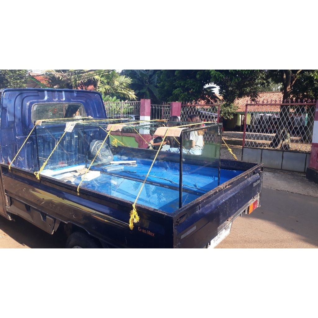 aquarium 200x70x70 kaca full 12mili lem hitam