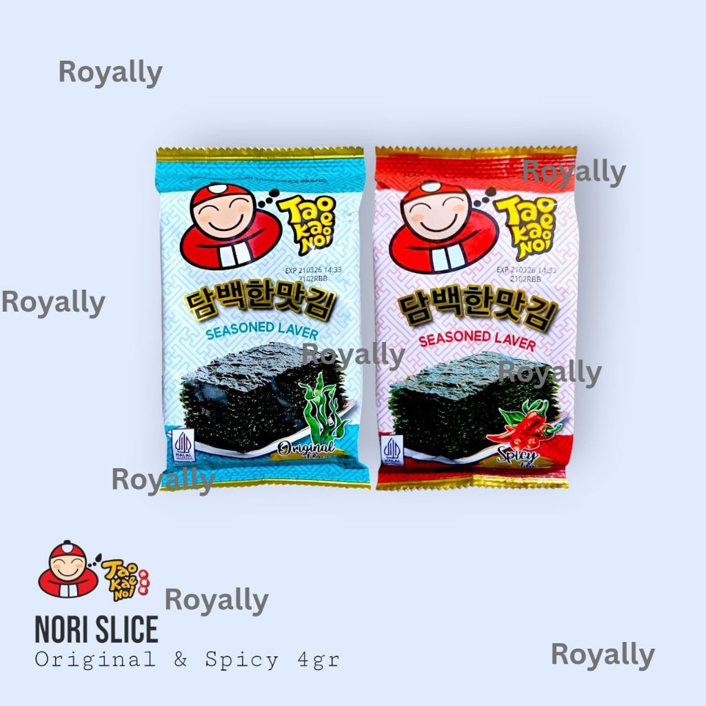

Tao Kae Noi Seasoned Laver 4gr/Seaweed/Nori/Rumput Laut