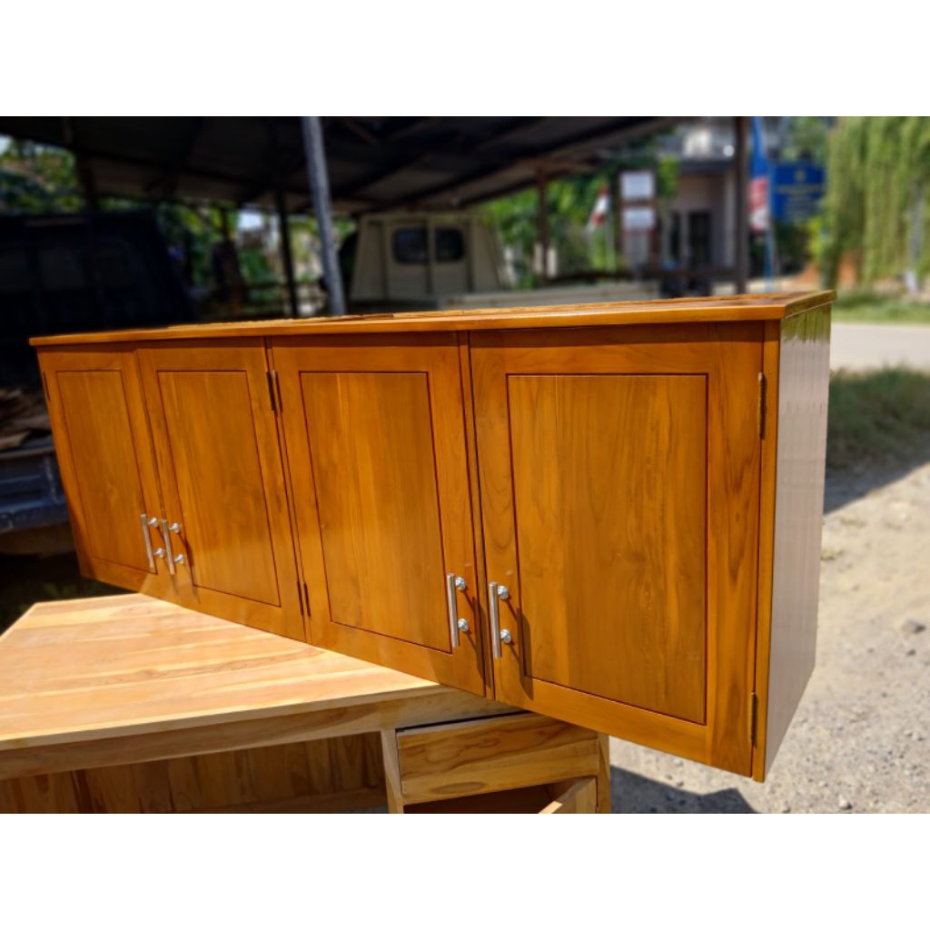 kitchen set minimalis,rak gantung kayu jati, mebeler Jepara