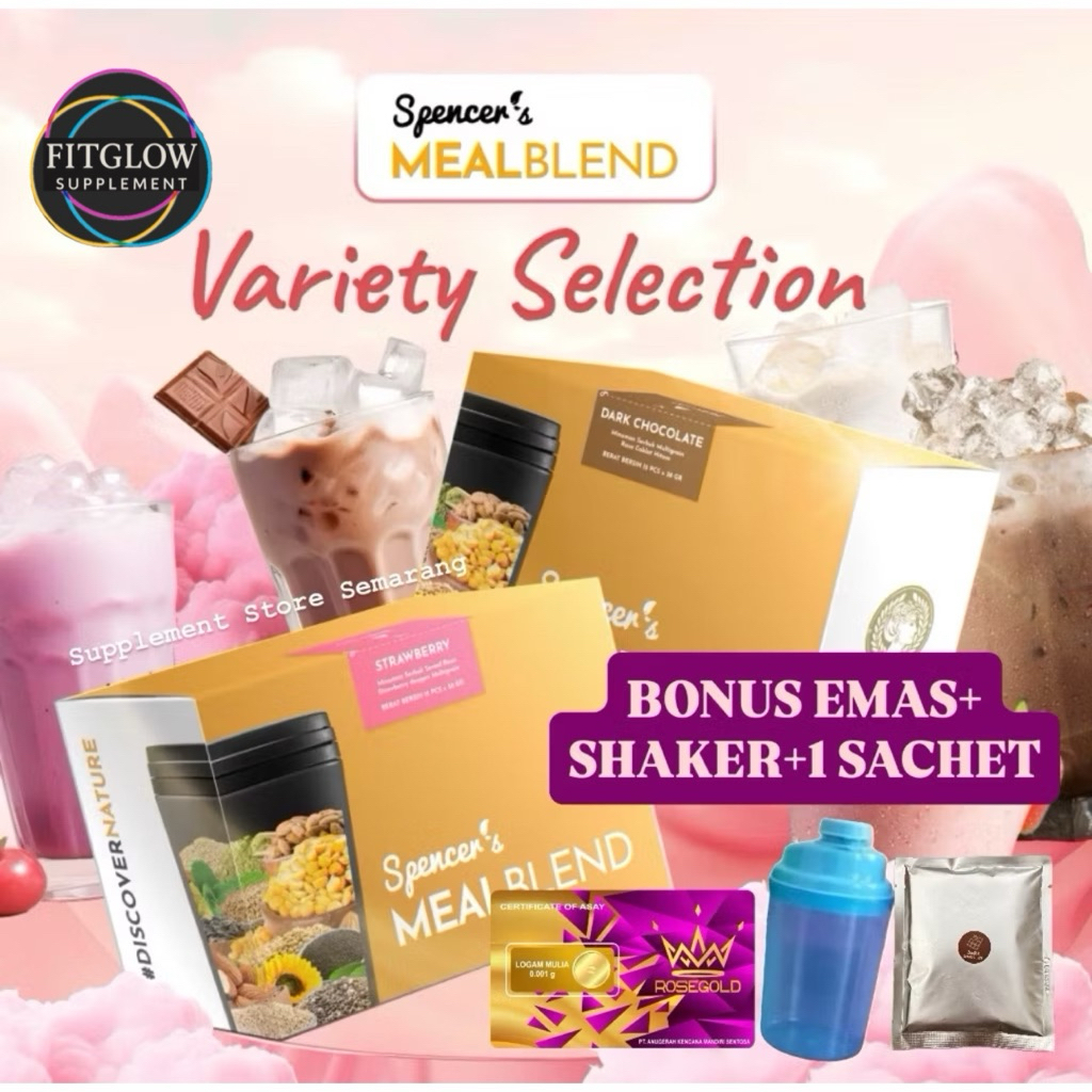 

[BANYAK BONUS!! Bisa Gosend] 1 BOX Spencer's MealBlend Burn X Matcha Supergreen Fiber Diet Sehat Multigrain SUPERFOOD Pea Isolate Protein Chia Seed Quinoa Almond Fiber Spencers SuperGreen Matcha Detox VEGAN Lactose & Gluten Free BPOM HALALnot