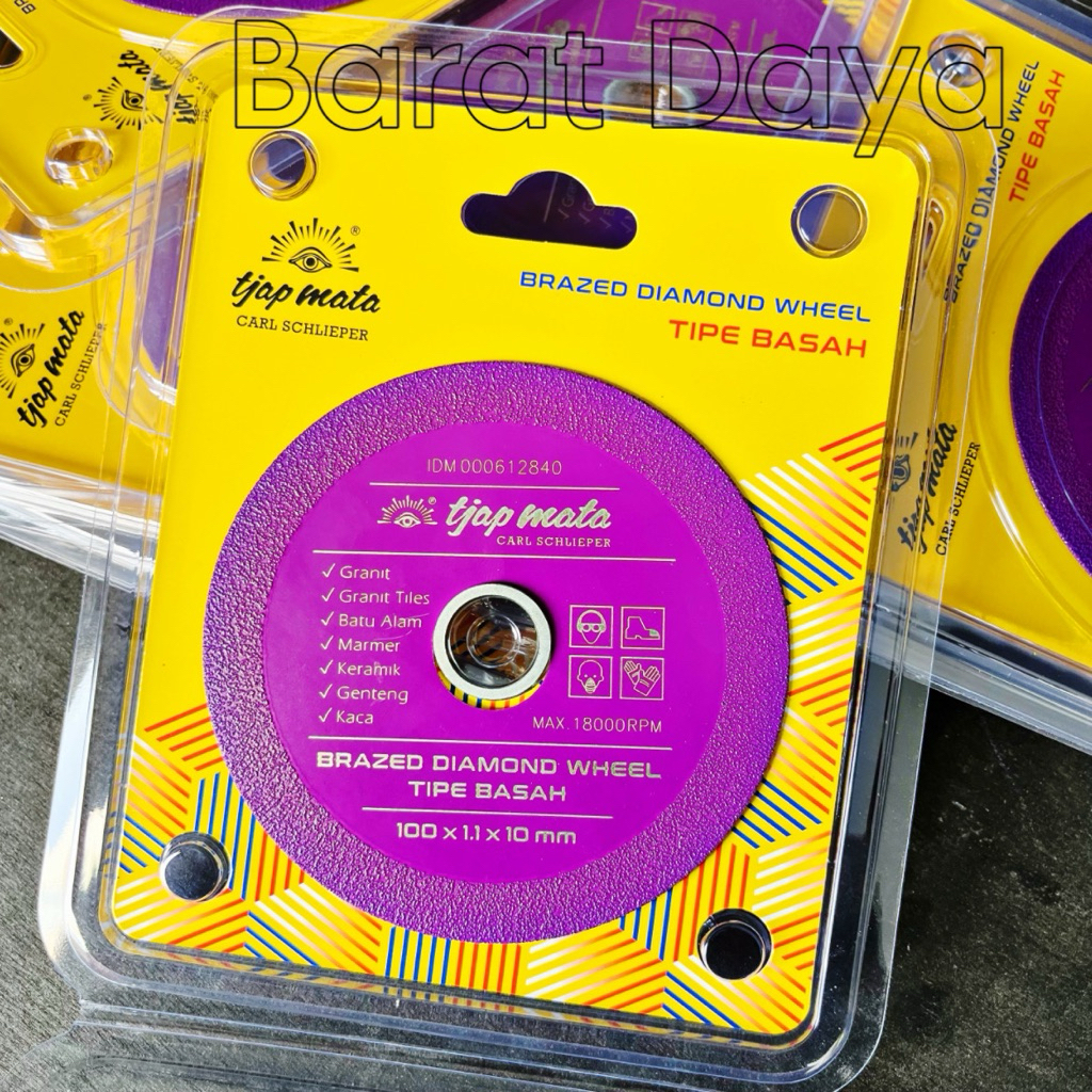 Mata Gerinda / Pisau Potong Kaca Keramik Granit Marmer Genteng Batu Alam 4 Inch Tjapmata Original Ge