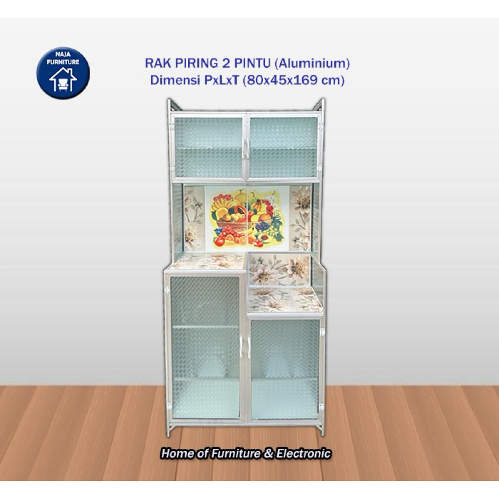 Rak Piring 2 Pintu Aluminium | Lemari Piring 2 Pintu | Rak Piring 2 Pintu Keramik | Rak Sayur | Lema