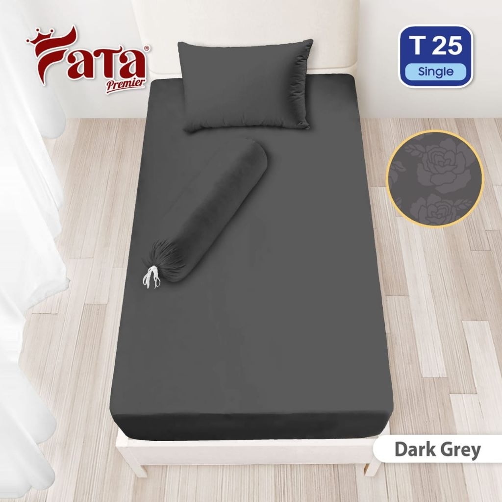 Fata - Sprei Polos Embos Dark grey Single 90x200 /100x200 cm