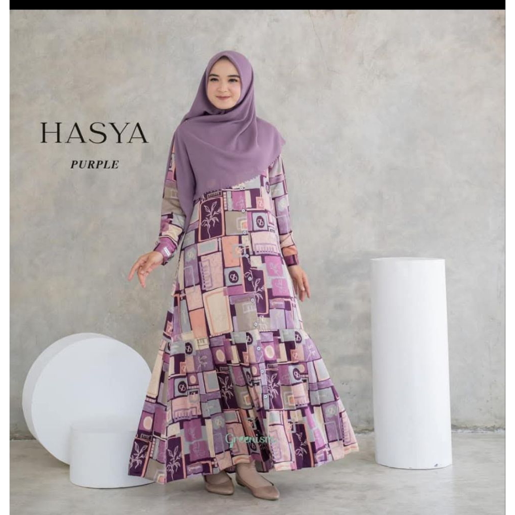 gamis greenism Preloved size M