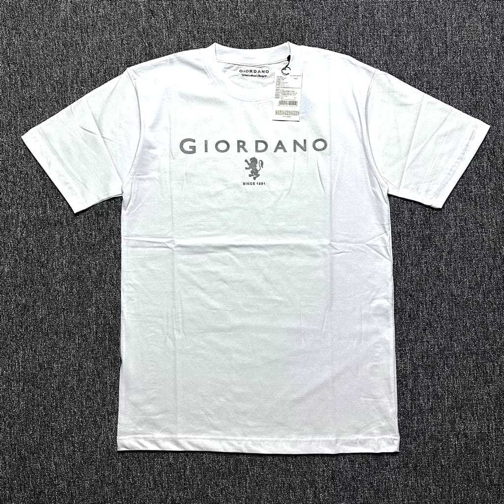 T-shirt Kaos Pria Wanita Giordano Terbaru Regular M L XL XXL XXXL Bahan Katun Combat 24s Premium Hig