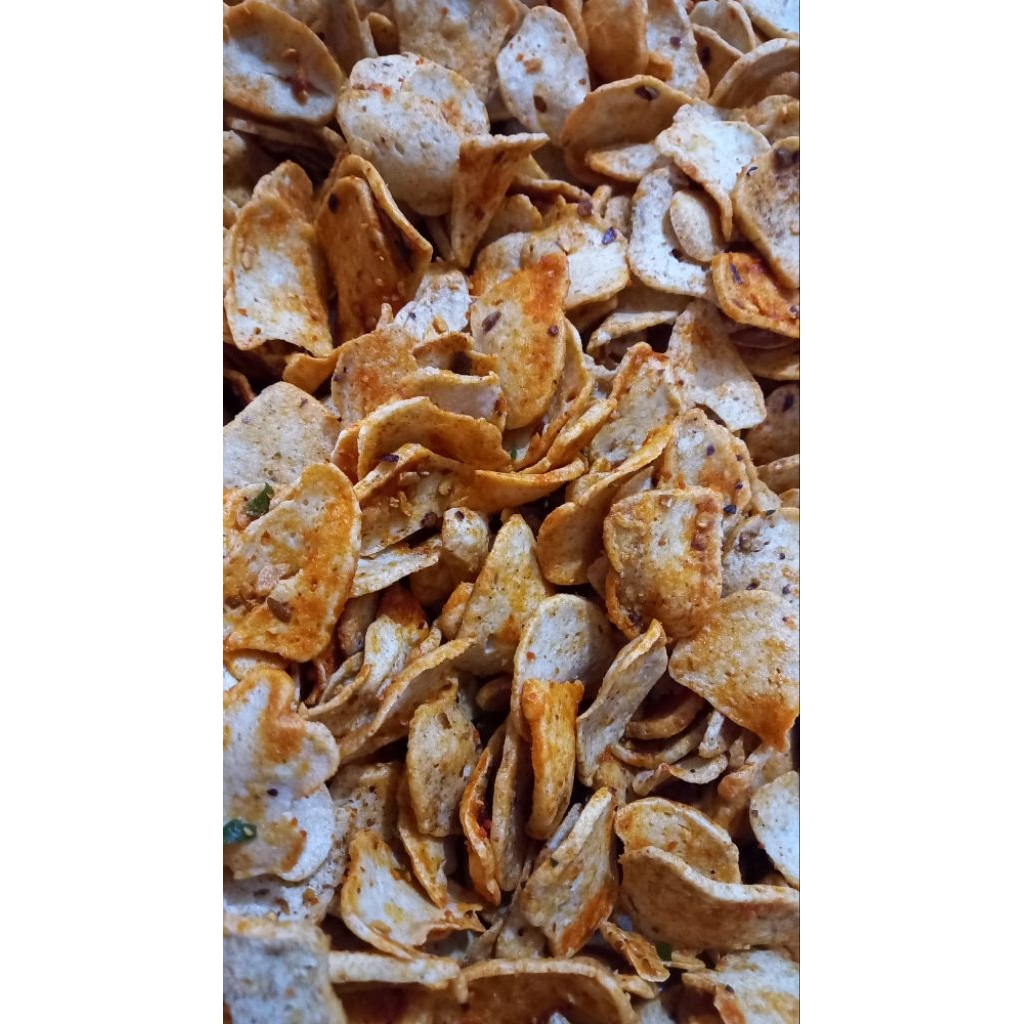 

Keripik Basreng Daun Jeruk 15grm/Bumbu melimpah ruah