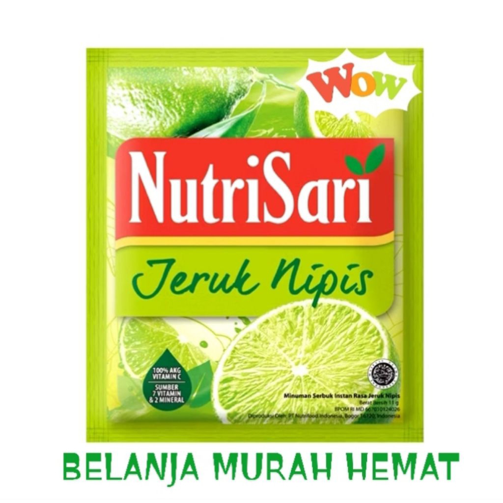 

NUTRISARI RASA JERUK NIPIS 1RENCENG 10 SACHET
