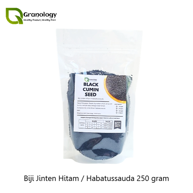 

Biji Jinten Hitam Habbatussauda / Black Cumin (250 gram) by Granology