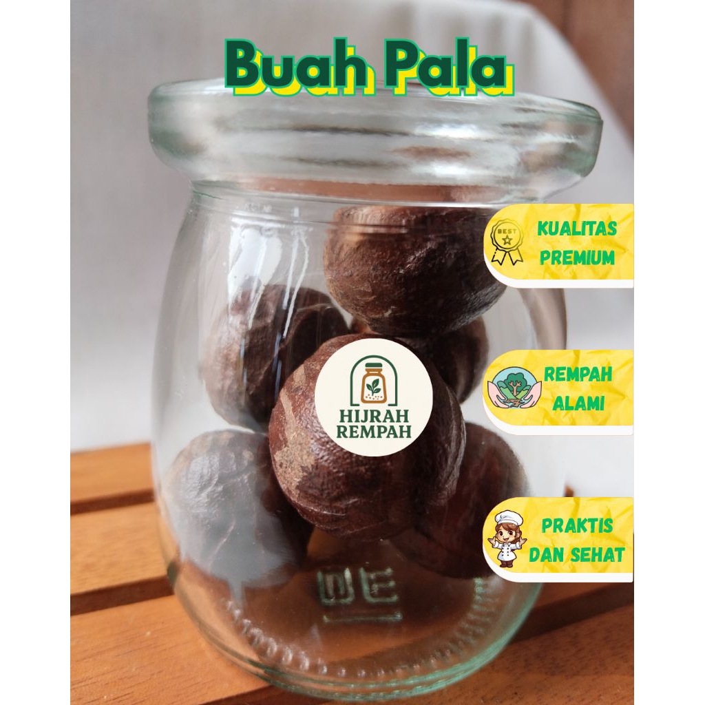 

Buah Pala/ Biji Pala/ Nutmeg Whole 35gr