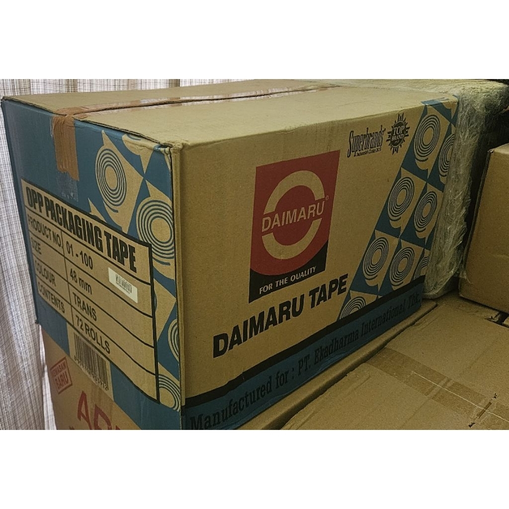 

Plakban Daimaru 2 X 90 / OPP Bening atau Cokelat.