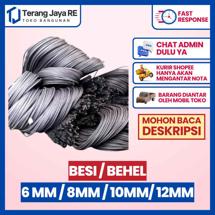 Besi / Behel Cincin 6mm 8mm 10mm 12mm
