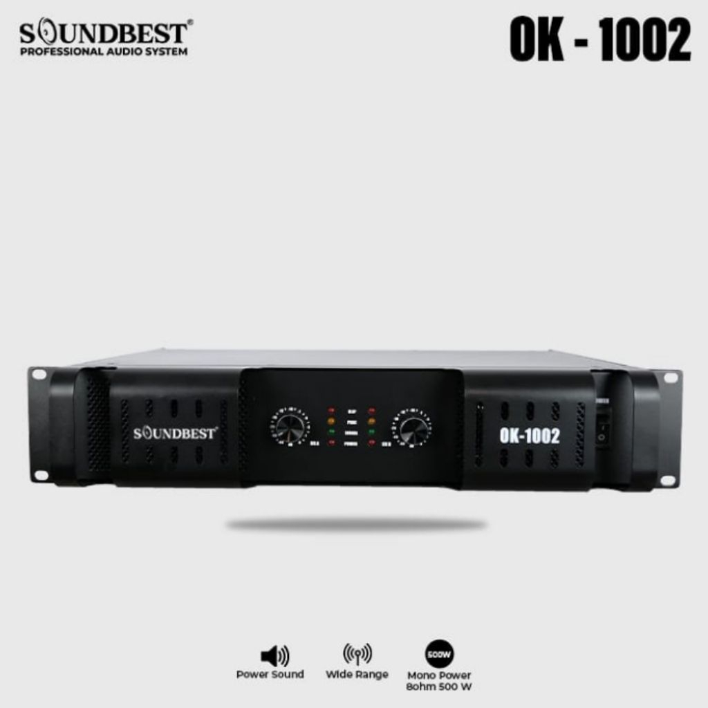 Power Soundbest OK-1002 Original Power Amplifier Soundbest OK1002 / Power 2 channel Soundbest OK-100