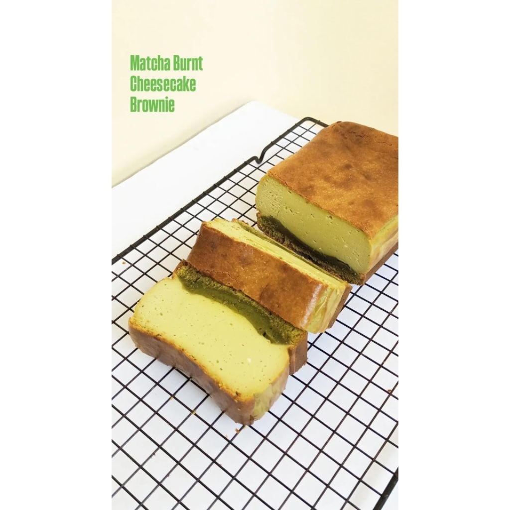 

Matcha Burnt Cheesecake Brownie