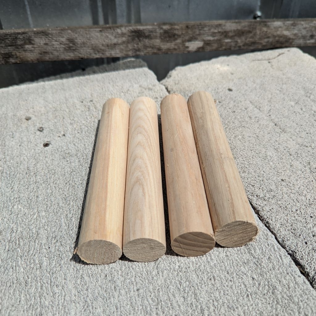 Dowel kayu 25mm Panjang 15cm - Dowel Diameter 2,5cm