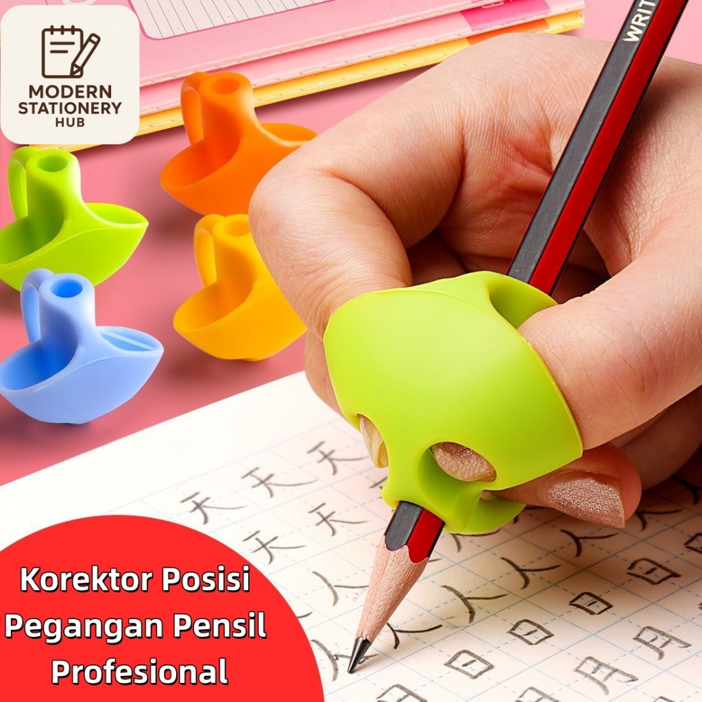 

Pegangan Pensil Korektif Anak / Pencil Holder / Pensil Grip 3 Jari Silikon / Model Dolphin (Warna Acak)