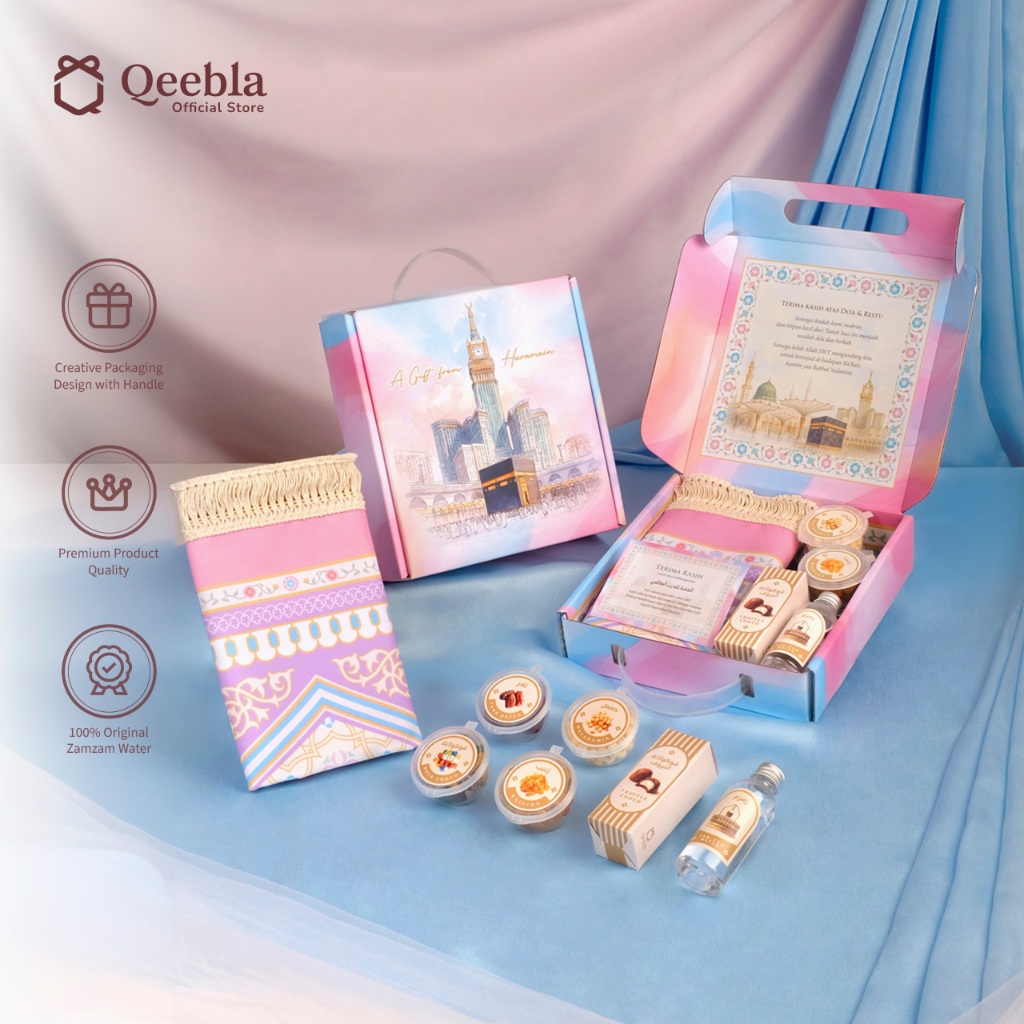 

Paket Meezall Qeebla | Oleh-Oleh Haji Umroh Eksklusif | Souvenir Islami Bundling Hemat