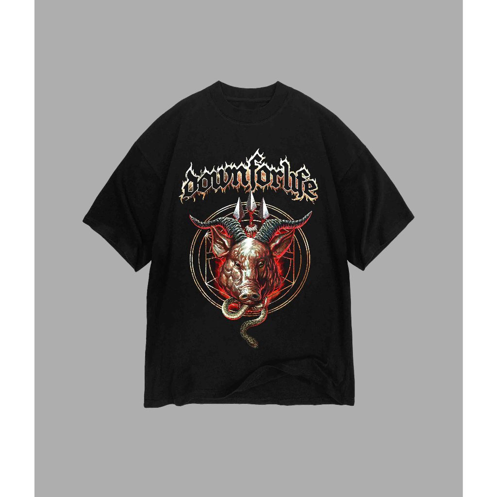 Kaos Down For Life Hail Pasukan Babi Neraka