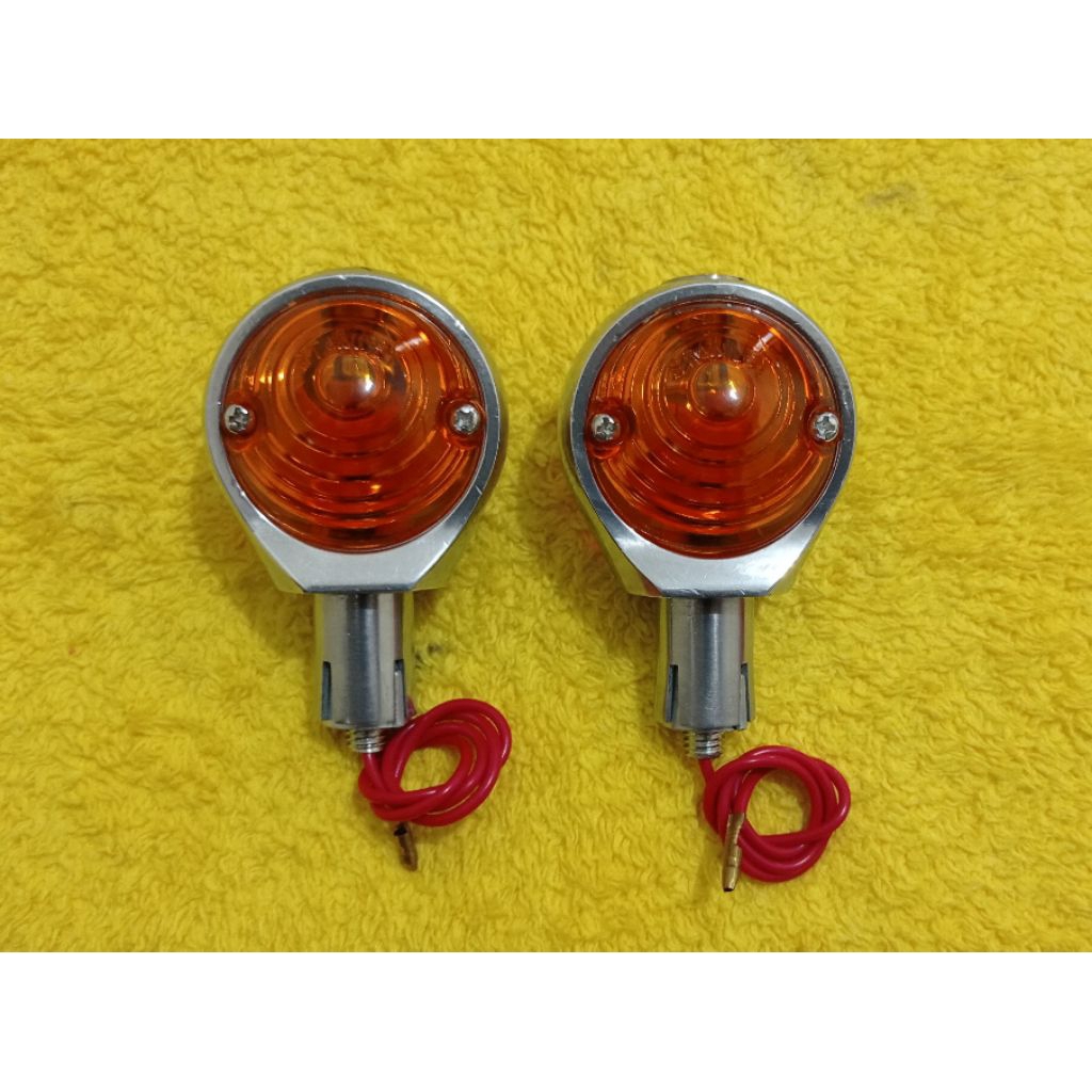 Lampu Sein BMW R25 R26 R27 Sein Stang Jalu Bar End Motor Tua DKW Union Motor Custom