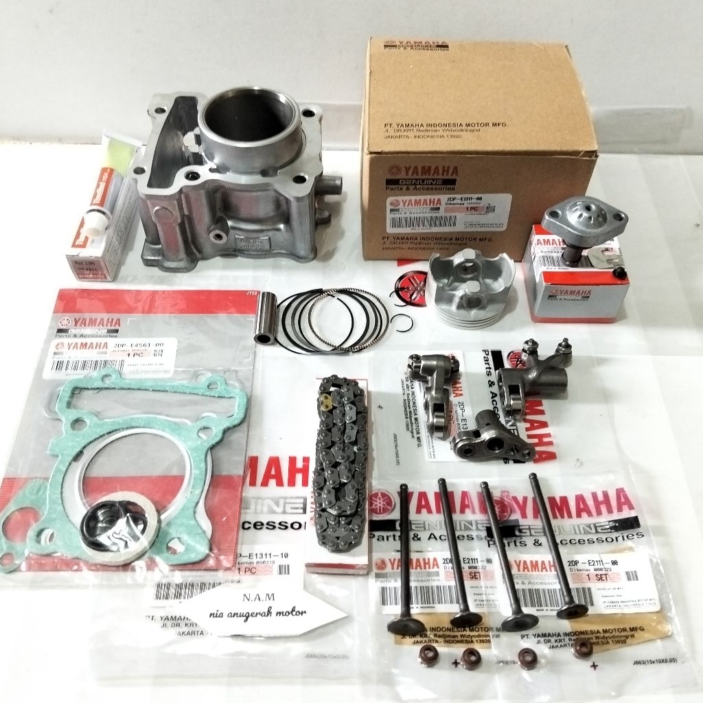 Blok seher cylinder Yamaha 2DP paket 8 aitem n-max old lama 155 n-max new 155 aerox old lama 155 aer
