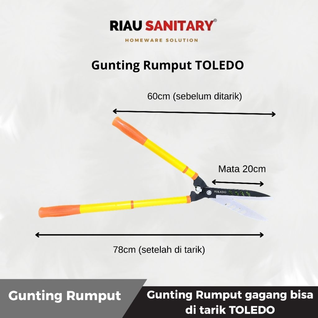 gunting rumput fleksibel toledo/gunting rumput tarik panjang
