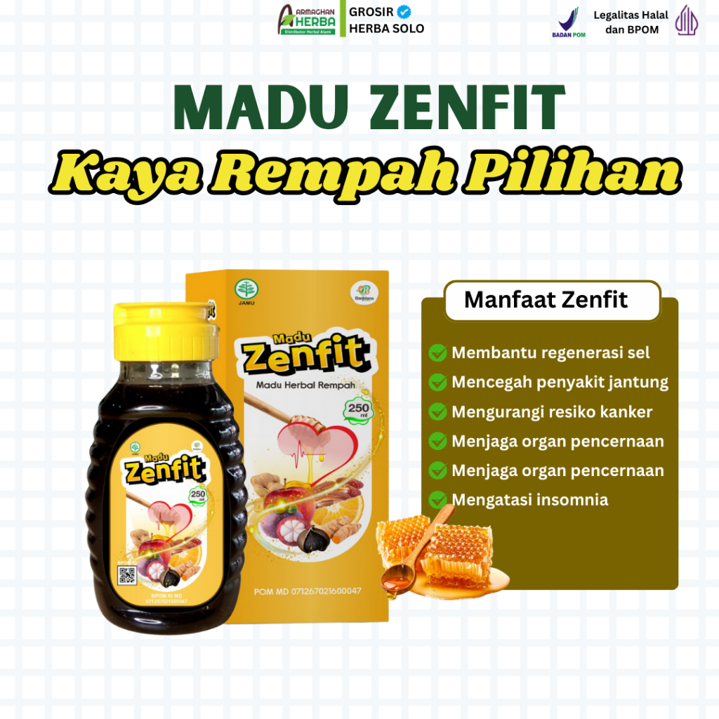 

[BISA COD + ORI] Madu Zenfit - Madu Herbal Sejuta Mnafaat