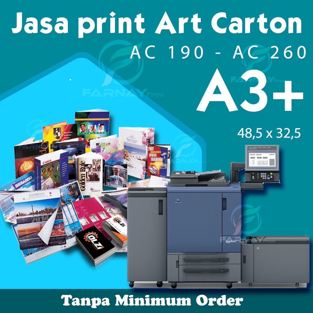 JASA PRINT UKURAN A3+ BAHAN ART CARTON | 190 - 260 GRAM | SEHARI JADI