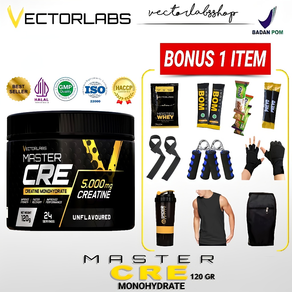 Vectorlabs Master Cre Creatine 24 Serving Creatine Monohydrate 120gr