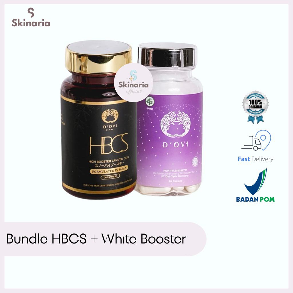 Bundle Whitening Booster D'Ovi Beauty Oviskin Collagen Booster Suplement Kesehatan Kulit