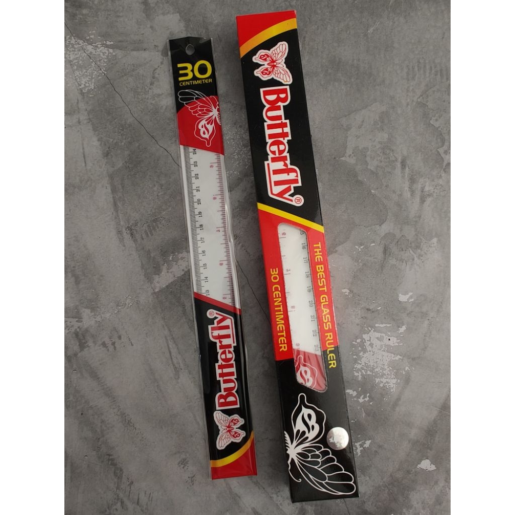 

(1LUSIN) Penggaris Plastik Butterfly 30 CM