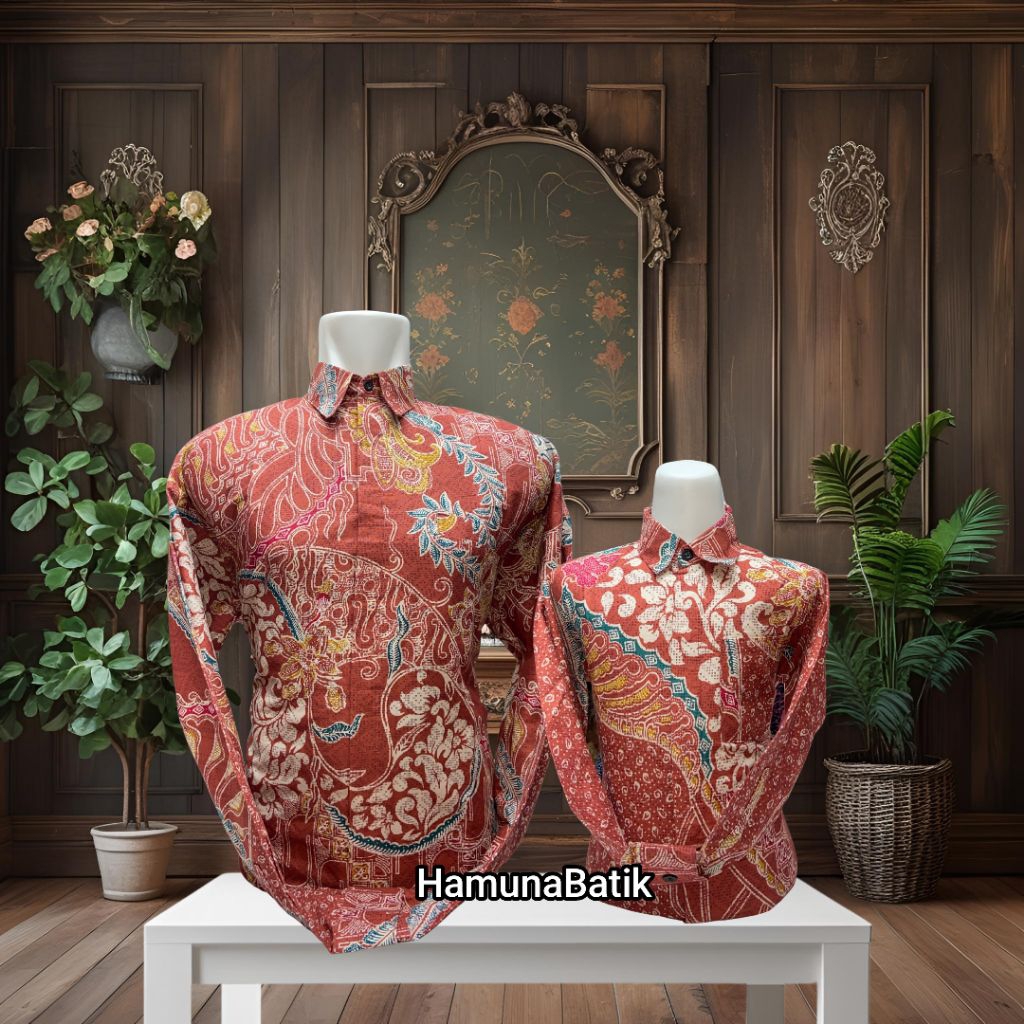 Couple Kemeja Batik Solo Bapak dan Anak