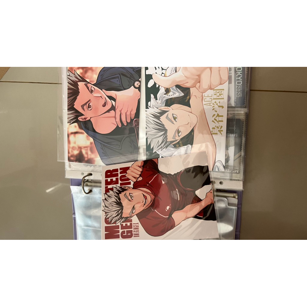 haikyuu bokuto koutarou sakusa kiyoomi oikawa tooru postcard id card onegingek msby national team