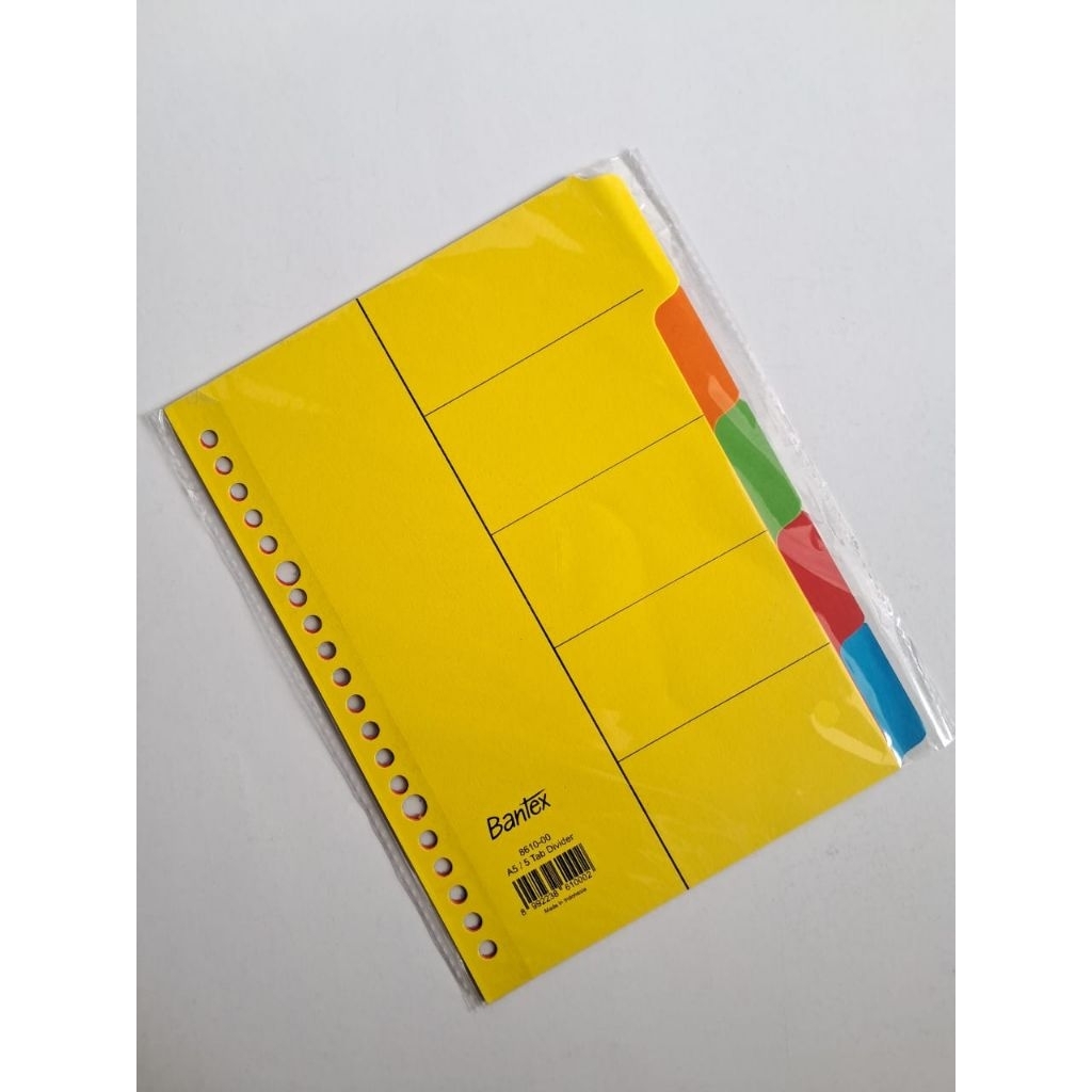 

pembatas binder A5 merek bantex bahan kertas isi 5