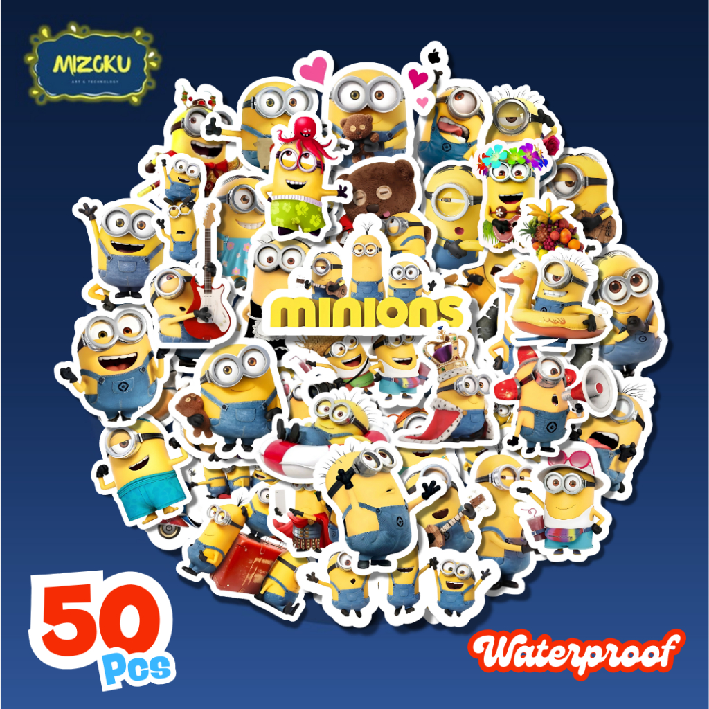 

STICKER PACK ANTI AIR MINNION CUTE UNTUK SCRAPBOOK | TUMBLER | HP | LAPTOP | KOPER | HELM | MOTOR | WATERPROOF