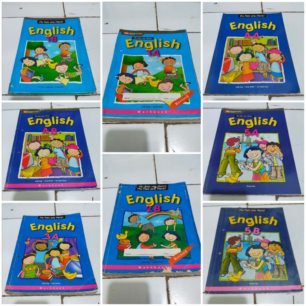 My pals are here English textbook 1b. 4a. 5a. & workbook 1a. 2b. 3a. 4b. 5b