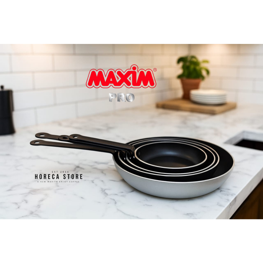 Maxim Pro Series Fry Pan Non Stick 32cm/26cm/24cm/20cm/18cm - Wajan Teflon Anti Lengket Maxim