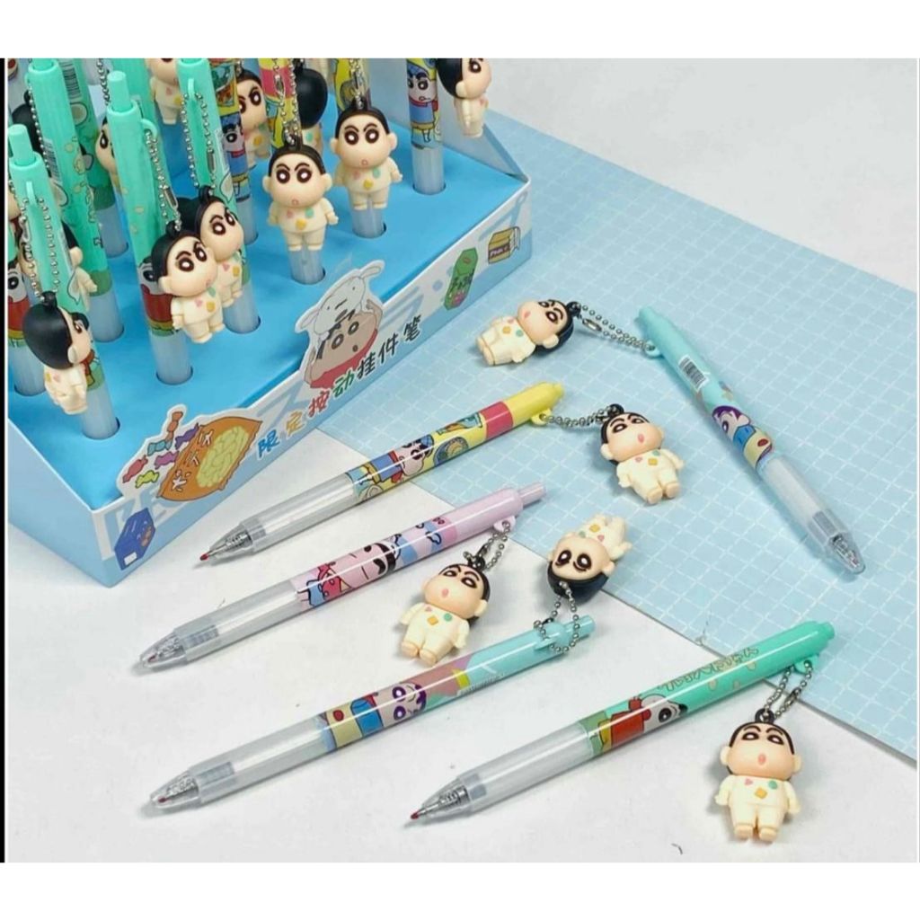 

Pen Shincan Shiro pulpen shincan boneka gantung pen crayon