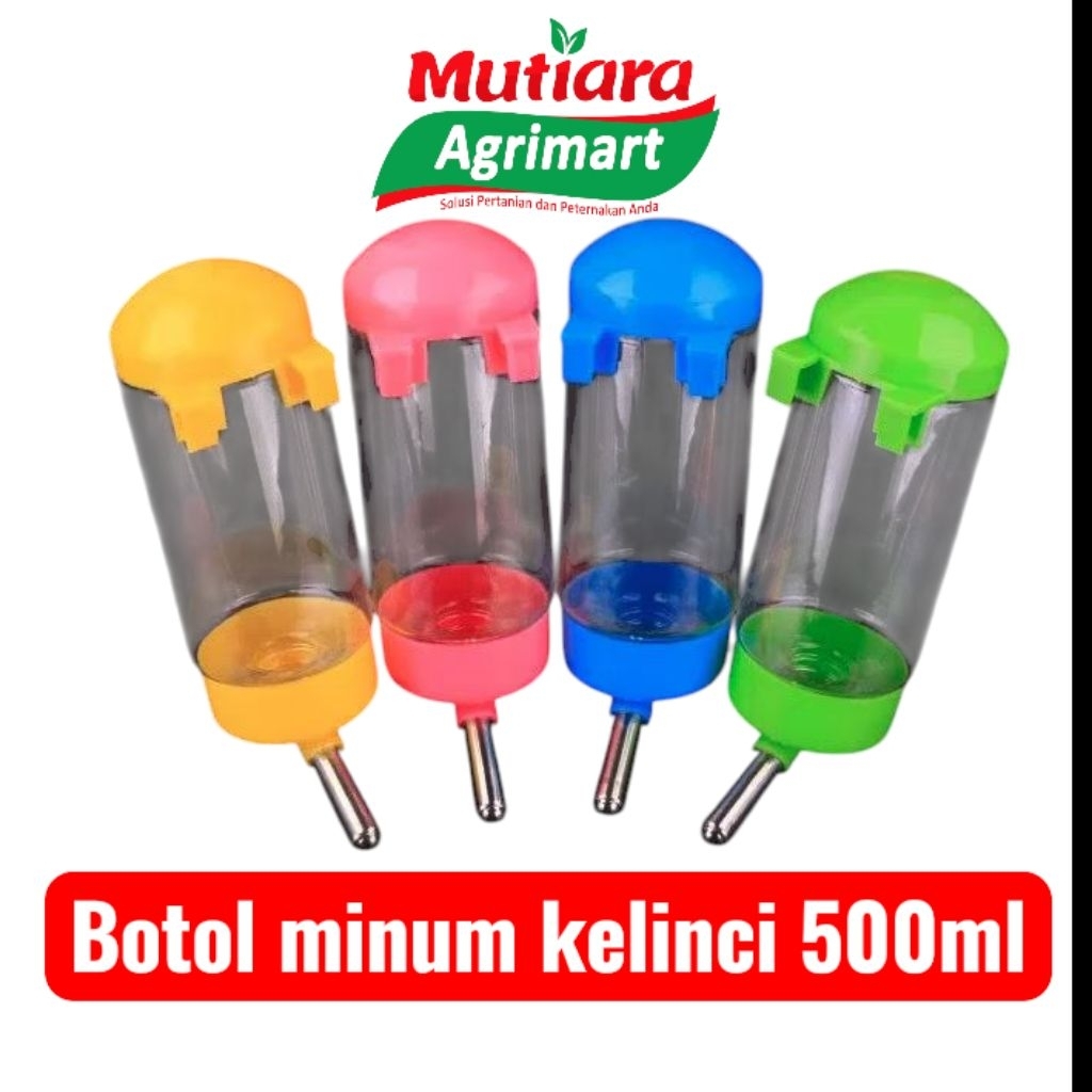 BOTOL MINUM KELINCI, KUCING 500ML // BOTOL MINUM PRAKTIS ANTI TUMPAH // NIPEL KELINCI, HAMSTER